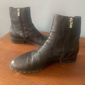 Black Leather Topshop Boots